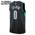 Maillot NBA Portland Trail Blazers Damian Lillard Nike 2025-26 City Edition Noir Swingman - Enfant